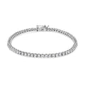 14K White Gold 4-Prong Set Lab Grown Round Diamond Classic Tennis Bracelet (F-G Color, VS1-VS2 Clarity) - 7.25"