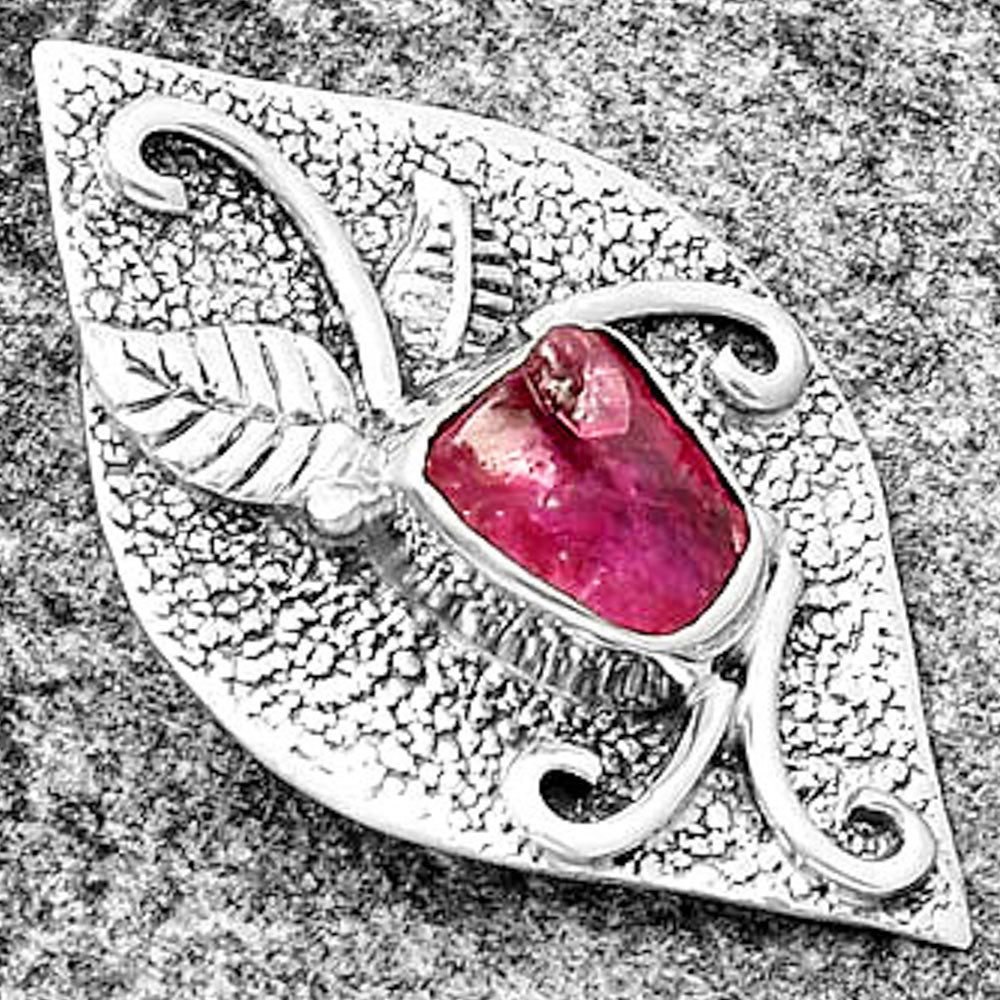 Natural Pink Tourmaline Rough Pendant P-1518 SDP132190